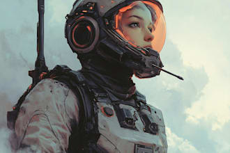 make star wars sci fi character art, game character for you