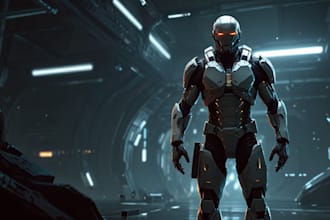 create sci fi illustrations