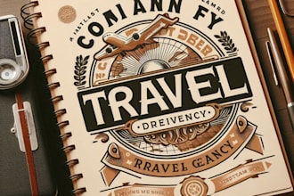 do make travel agency vintage logo design with unlimited review