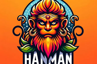 do make hanuman mascot logo design with unlimited review