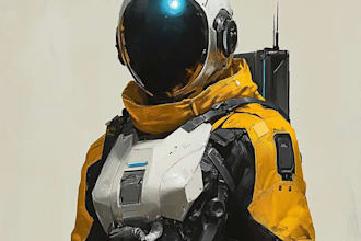 do unique sci fi character and sci fi art