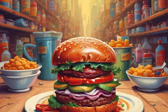 craete food pop art of your food