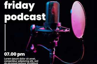 do awesome podcast cover art and itunes podcast logo design