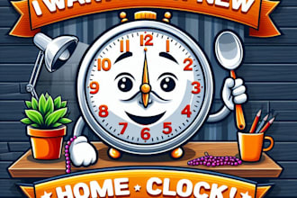 do wonderful clock style foe bead mascot logo design with company