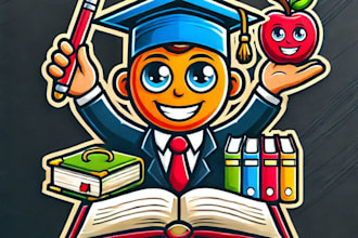 do wonderful education mascot logo design with express delivery