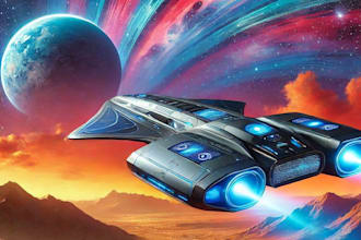 draw a spaceship or vehicle design