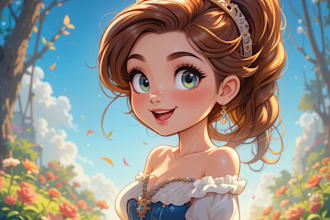 draw your cartoon portrait in disney style
