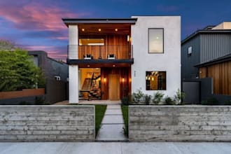 redraw2d blue print,reconstruct 3d residential estate,colonial landscape,rooftop