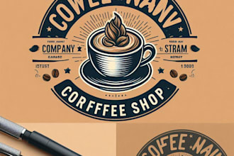 do wonderful coffee shop vintage logo design with express delivery