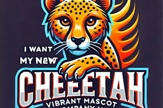 do crate cheetah mascot logo design with 1 day delivery