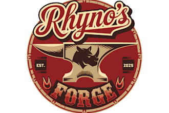 create high quality and beautiful rhino logo design