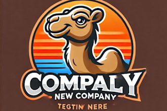 do wonderful camel mascot logo design with unlimited review