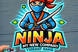 do create creative ninja mascot logo design with express delivery
