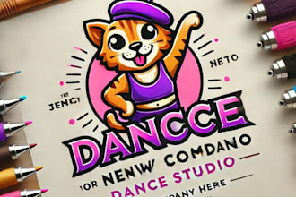 do make dance studio logo mascot design with 1 day delivery