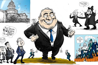 draw a political themed cartoon for you