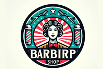 design barber and barber shop logo