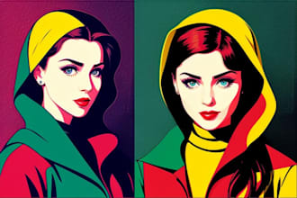 draw amazing vector pop art style from your photo