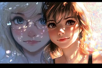 draw portrait or oc or fanart in anime style for you