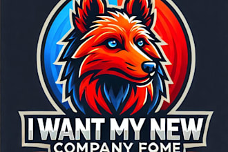 do crate wolf mascot logo design with unlimited review