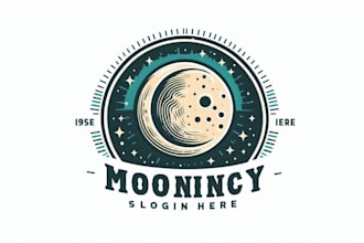 design unique minimalist moon logo