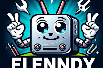 do wonderful electronics mascot logo design with unlimited review