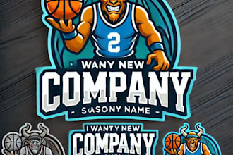 do wonderful basketball mascot logo design with unlimited review