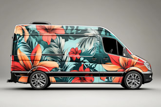 do car wrap design, vehicle wrap design, van wrap design