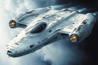 create an amazing sci fi spaceship or design for you