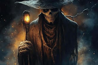 draw fantasy or horror character art