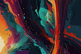 draw a digital abstract art illustration