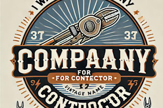 do make contractor vintage logo design with unlimited review