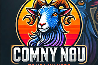 do make goat mascot logo design with business