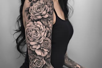 make realistic sleeve tattoo design