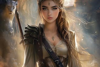 design a cute fantasy character art