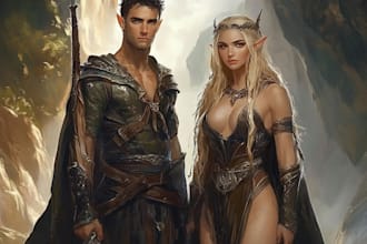 draw cartoons, fantasy, realistic characters, and artwork