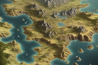 draw high quality professional fantasy map for dnd campaign