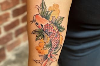 do unique modern custom tattoo design, any tattoo artist