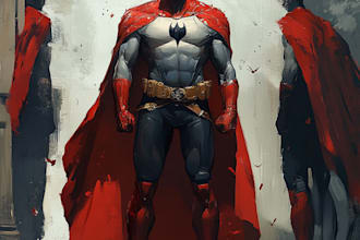 draw a cartoon character superhero