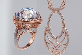 do jewelry cad design modeling hand sketch retouching and rendering