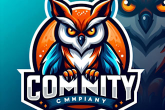do wonderful owl fox mascot logo design with 1 day delivery