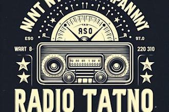 do wonderful radio stations vintage logo design with unlimited review