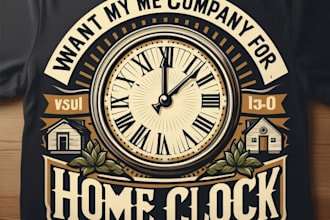 do male home clock vintage logo design with unlimited review