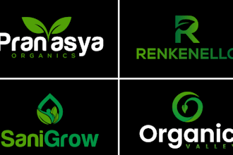 design natural, eco friendly, green, agriculture logo
