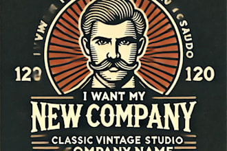 do make classic vintage logo studio design with express delivery