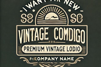 do wonderful premium vintage logo studio design with 1 day delivery