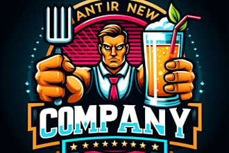 do awesome bar and nightclub mascot logo design with 1 day delivery