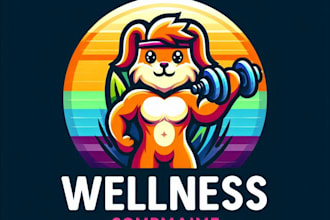 do make wellness mascot logo design with express delivery