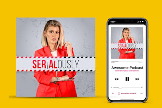 design a professional podcast cover art