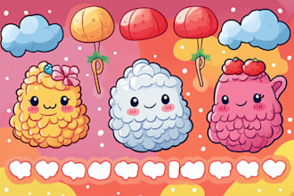 make cool doodle cartoon illustration in waldo style