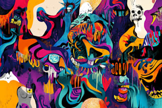 do illustration street art graffiti, abstract with my style